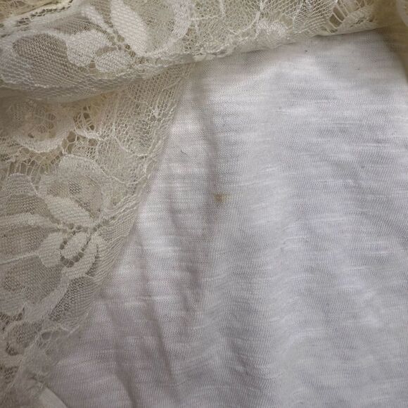 Abercrombie & Fitch Lace Tank Top Double Layer White Cream Women’s size Medium - Picture 5 of 8